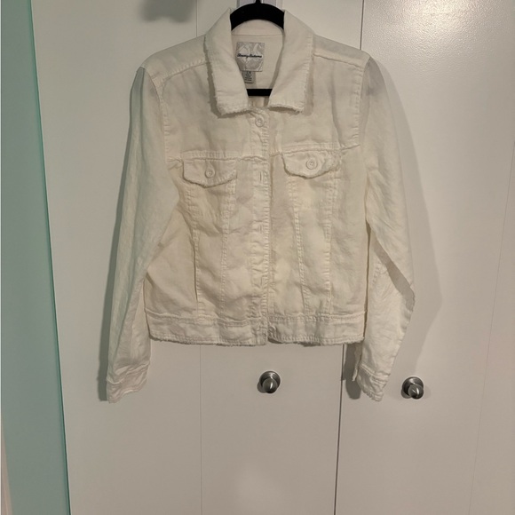 Tommy Bahama Jackets & Blazers - Tommy Bahama Cream Jean Jacket